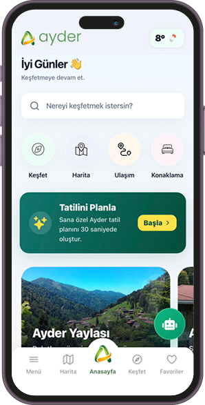 Ayder Mobil Uygulama Ekranı